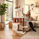 130 cm Cat Tower with Condo and Scratching Ramp – view 2