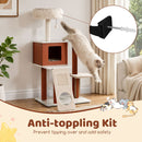130 cm Cat Tower with Condo and Scratching Ramp – view 9