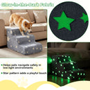 Star-Pattern Foam Pet Steps with Washable Cover – Grey / 3-Tier view 6