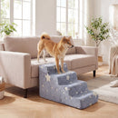 Star-Pattern Foam Pet Steps with Washable Cover – Grey / 4-Tier view 1