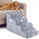 Star-Pattern Foam Pet Steps with Washable Cover – Grey / 4-Tier view 4
