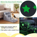 Star-Pattern Foam Pet Steps with Washable Cover – Grey / 4-Tier view 6