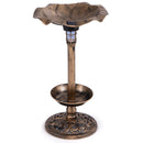 Solar Lotus Bird Bath with Planter and LED Lamp – 16304 – image 3
