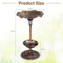 Solar Lotus Bird Bath with Planter and LED Lamp – 16304 – image 5