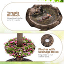 Solar Lotus Bird Bath with Planter and LED Lamp – 16304 – image 8