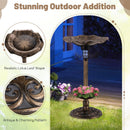 Solar Lotus Bird Bath with Planter and LED Lamp – 16304 – image 10