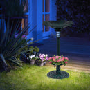 Solar Lotus Bird Bath with Planter and LED Lamp – 18596 – image 1