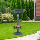 Solar Lotus Bird Bath with Planter and LED Lamp – 18596 – image 2