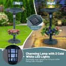 Solar Lotus Bird Bath with Planter and LED Lamp – 18596 – image 7