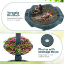 Solar Lotus Bird Bath with Planter and LED Lamp – 18596 – image 8