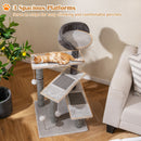 93 cm Cat Tower with Stepped Platforms and Scratching Mats – view 10