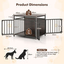 80 cm Furniture-Style Dog Crate with Three Doors – view 6