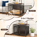 80 cm Furniture-Style Dog Crate with Three Doors – view 9