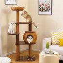 151 cm Woven Cat Tower with Condo and Top Basket – view 2