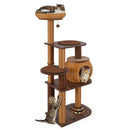 151 cm Woven Cat Tower with Condo and Top Basket – view 3