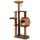 151 cm Woven Cat Tower with Condo and Top Basket – view 4