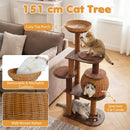 151 cm Woven Cat Tower with Condo and Top Basket – view 7