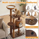 151 cm Woven Cat Tower with Condo and Top Basket – view 9