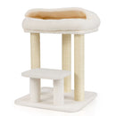 Small cat tree featuring a cozy padded top perch and sturdy sisal-wrapped posts, ideal for climbing and scratching.