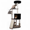 155 cm Black and White Cat Tower with Condo – view 2