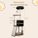 155 cm Black and White Cat Tower with Condo – view 4