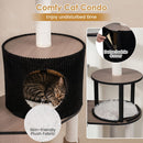 155 cm Black and White Cat Tower with Condo – view 8