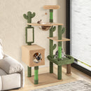 Cactus-shaped 150cm cat tree with multiple perches, condo, and sisal posts for indoor cats' play and relaxation.