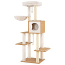 148 cm Cat Tree with Condo, Basket and Padded Perch – view 3