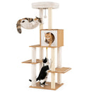 148 cm Cat Tree with Condo, Basket and Padded Perch – view 4