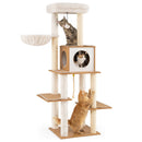 148 cm Cat Tree with Condo, Basket and Padded Perch – view 6