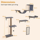 Five-Piece Wall-Mounted Cat Climbing Set – view 4