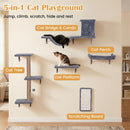 Five-Piece Wall-Mounted Cat Climbing Set – view 6
