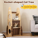 120 cm Rocket-Shaped Cat Tower with Two-Tier Condo – view 5