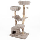 147 cm Solid Wood Cat Tower with Two Perches and Hammock – view 2