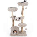 147 cm Solid Wood Cat Tower with Two Perches and Hammock – view 3