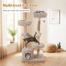 147 cm Solid Wood Cat Tower with Two Perches and Hammock – view 5