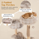 147 cm Solid Wood Cat Tower with Two Perches and Hammock – view 7