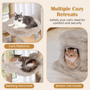 147 cm Solid Wood Cat Tower with Two Perches and Hammock – view 8