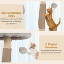 147 cm Solid Wood Cat Tower with Two Perches and Hammock – view 9