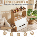 Cat Litter Cabinet with Four Cubbies and Scratching Panel – view 6