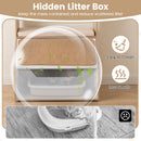 Cat Litter Cabinet with Four Cubbies and Scratching Panel – view 8