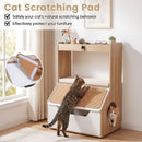 Cat Litter Cabinet with Four Cubbies and Scratching Panel – view 9