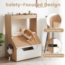 Cat Litter Cabinet with Four Cubbies and Scratching Panel – view 10