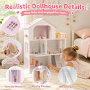 3-Storey Wooden Dollhouse with 5 Rooms and Furniture product image 7