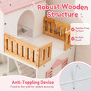 3-Storey Wooden Dollhouse with 5 Rooms and Furniture product image 10