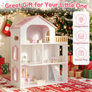 3-Storey Wooden Dollhouse with 5 Rooms and Furniture product image 11