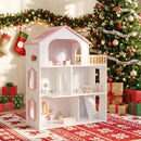 3-Storey Wooden Dollhouse with 5 Rooms and Furniture product image 12