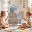 3-Storey Wooden Dollhouse with 5 Rooms and Furniture product image 14