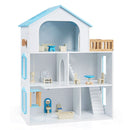 3-Storey Wooden Dollhouse with 5 Rooms and Furniture product image 18