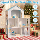 3-Storey Wooden Dollhouse with 5 Rooms and Furniture product image 23
